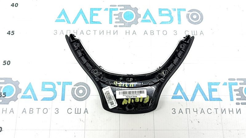 Накладка руля BMW 5 F10 11-16 черная с хромом, под sport руль, царапины