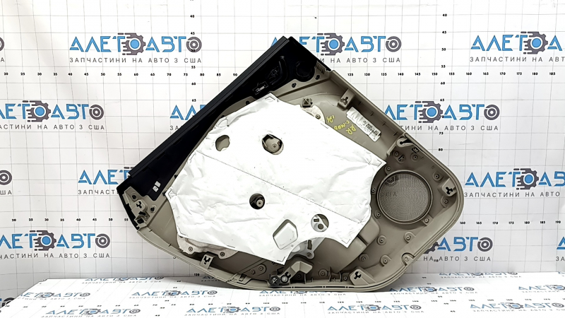 Обшивка дверей картка ззаду права Ford C-max MK2 13-18 сіра, з ручкою, підлокітник сіра шкіра