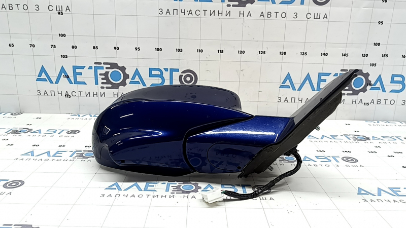 Зеркало боковое правое в сборе Honda Accord 16-17 12 пинов, поворотник, камера, синее