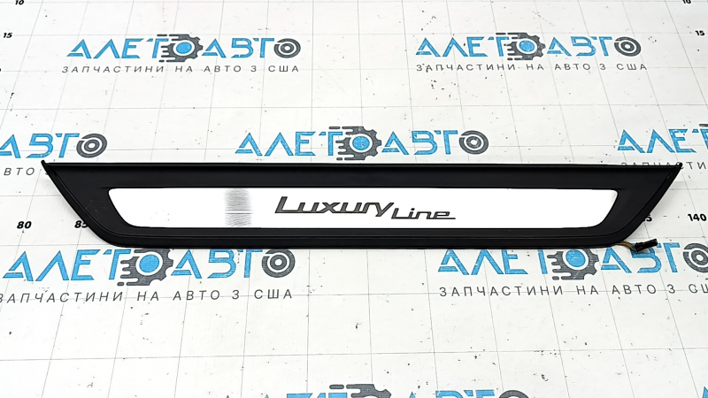Накладка порогу зовнішня передня права BMW 5 G30 17-20 Luxury Line, з підсвічуванням, тичка, відклеїлася накладка