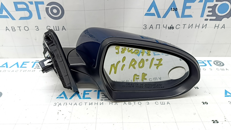 Дзеркало бічне праве у зборі Kia Niro 17-22 3 піна, синє