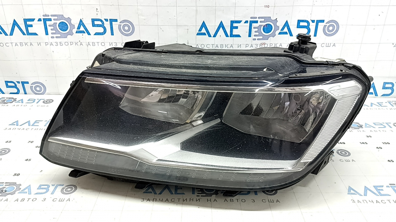 Фара передняя левая VW Tiguan 18-21 галоген, ДХО LED, песок, царапины