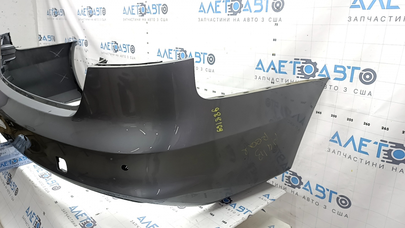 Бампер задній голий Audi A4 B8 13-16 під парктроніки S-Line, срібло, без заглушки, в клеї