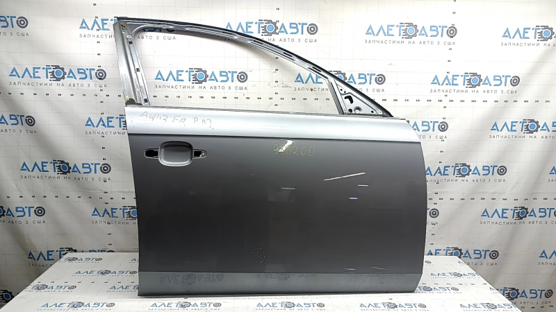 Дверь голая передняя правая Audi A4 B8 09-16 серебро LX7P, тычки