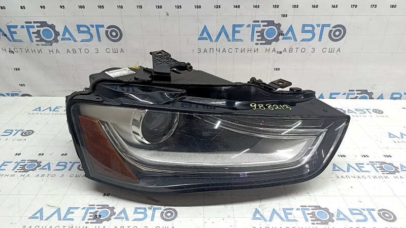 Фара передняя правая в сборе Audi A4 B8 13-16 рест ксенон led, под полировку, желтит led