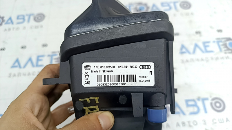 Противотуманная фара птф правая Audi A4 B8 13-16 рест седан, S line, под полировку