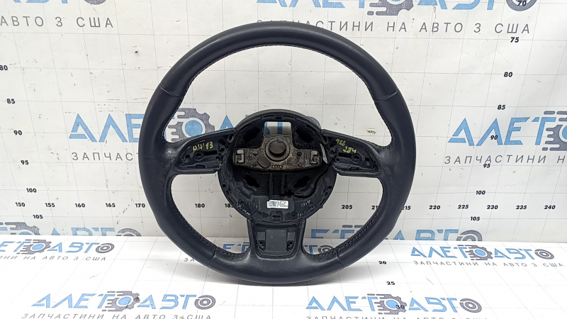 Кермо голе Audi A4 B8 13-16 3 спиці, шкіра чорна, без кнопок, без накладки, подряпини, потерт