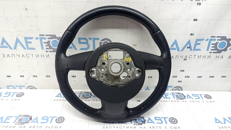 Кермо голе Audi A4 B8 13-16 3 спиці, шкіра чорна, без кнопок, без накладки, подряпини, потерт