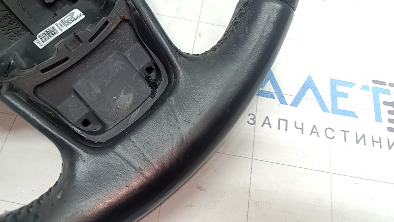 Кермо голе Audi A4 B8 13-16 3 спиці, шкіра чорна, без кнопок, без накладки, подряпини, потерт