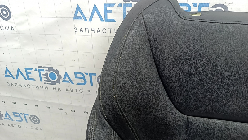 Обшивка спинки сидіння водія BMW X3 G01 18-21 шкірозамінник чорний, з підігрівом, під хімчистку, обрізані дроти під підігрів