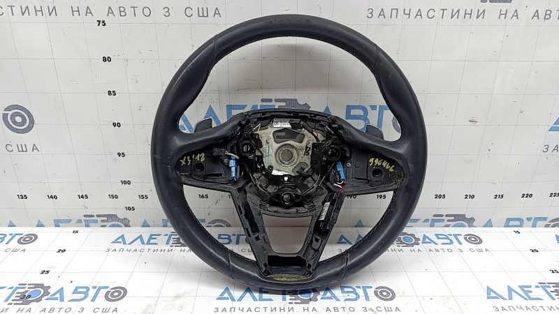 Руль голый BMW X3 G01 18-24 кожа, черный, без подогрева, с лепестками, потерт, царапины