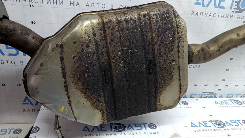 Глушник ззаду резонатор з бочкою Audi A4 B8 13-16 рест 2.0T з насадками, іржавий