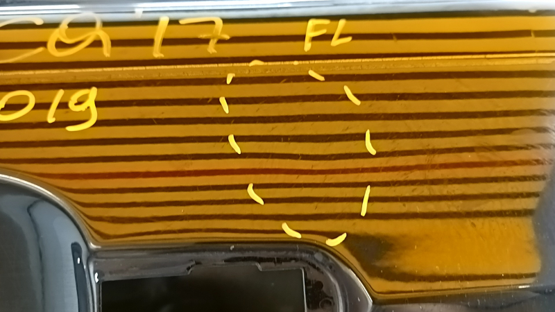 Дверь голая передняя левая Ford Escape MK3 13-19 черный G1, тычка, вмятины, коррозия