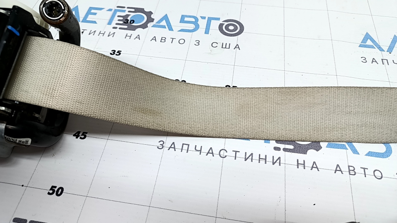 Ремінь безпеки 2 ряд правий з піропатроном BMW X7 G07 19-26 світло-бежевий, Elfenbein-Weiss, під хімчистку