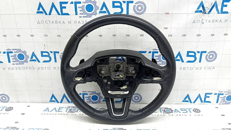 Кермо голе Ford Escape MK3 17-19 рест, шкіра, під підігрів, з пелюстками, без кнопок, подряпини