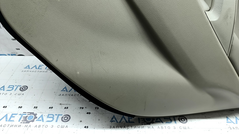 Обшивка двери карточка задняя правая Toyota Camry v40 07-11 бежевая с коричневым, вставка пластик, подлокотник кожа бежевая, под химчистку, побелел пластик, потерта