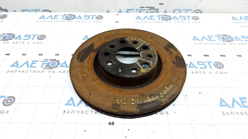 Диск тормозной передний правый Audi A3 8V 15-20 312/24мм, ржавый