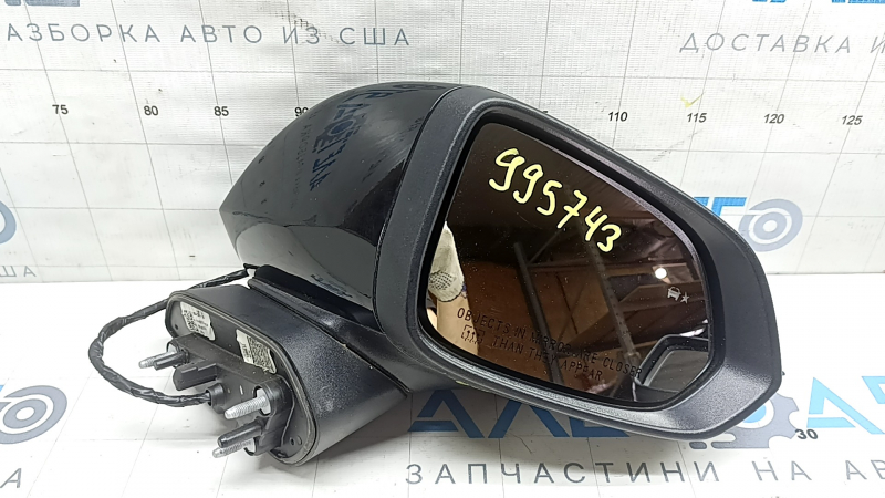 Зеркало боковое левое в сборе Chevrolet Equinox EV 24-26 черное, с камерой, 7 пинов