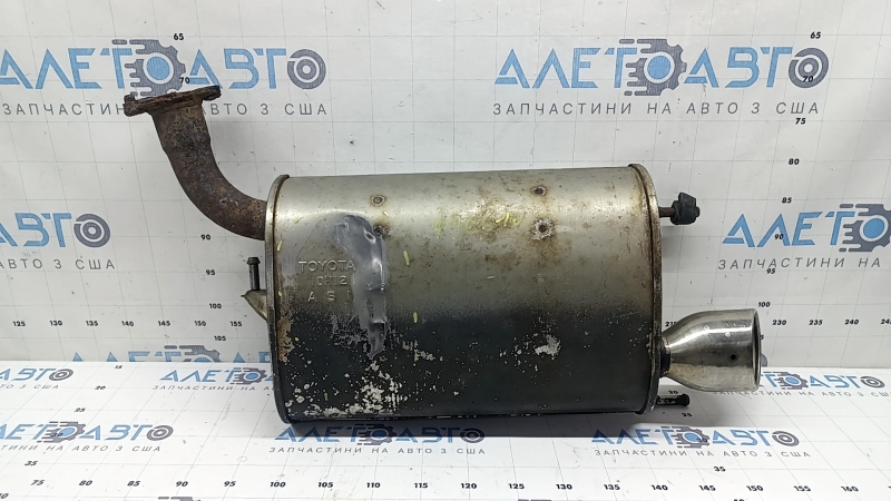 Глушник ззаду з бочкою Toyota Camry v40 07-11 2.4, 2.5, hybrid, іржавий, відпиляні шпильки, прим'ята
