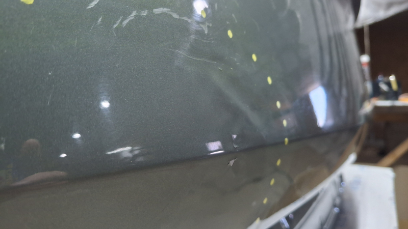 Двері багажника голі Kia Sportage 23-26 2.5 електро, зелений JUG, зам'яті, в кіптяви, подряпини
