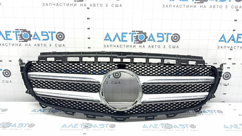 Грати радіатора grill у зборі Mercedes W213 E 17-20 без камери, AMG pkg, без емблеми