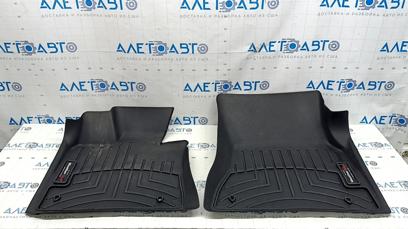 Комплект килимків салону гума BMW X5 F15 14-18 чорний, під 2 ряди, WeatherTech, полізло покриття