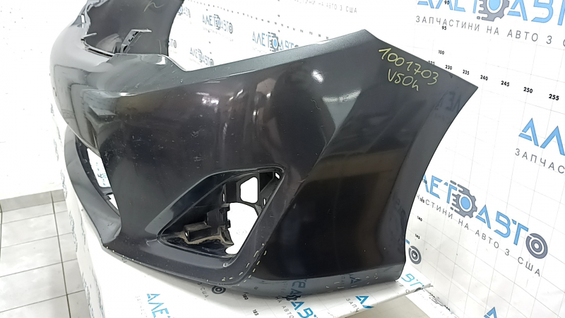 Бампер передний голый Toyota Camry v50 12-14 usa LE XLE, графит, царапины, надломаны крепления, примят