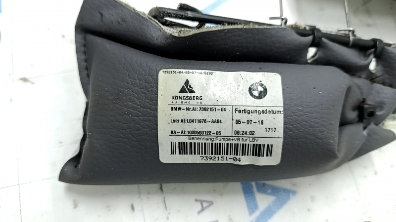 Поясничная и боковая подпорка водительского сиденья в сборе BMW X3 F25 11-17 с насосом