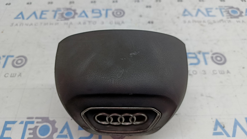 Подушка безопасности airbag в руль водительская Audi Q8 19-26 черная, в копоти