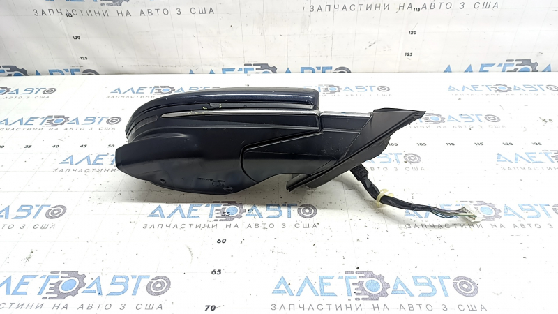 Дзеркало бічне праве у зборі Honda Insight 19-20 12 пінів, камера, підігрів, поворотник, синє з хром, потерто, тріснуть хром молдинг, тріснуть корпус