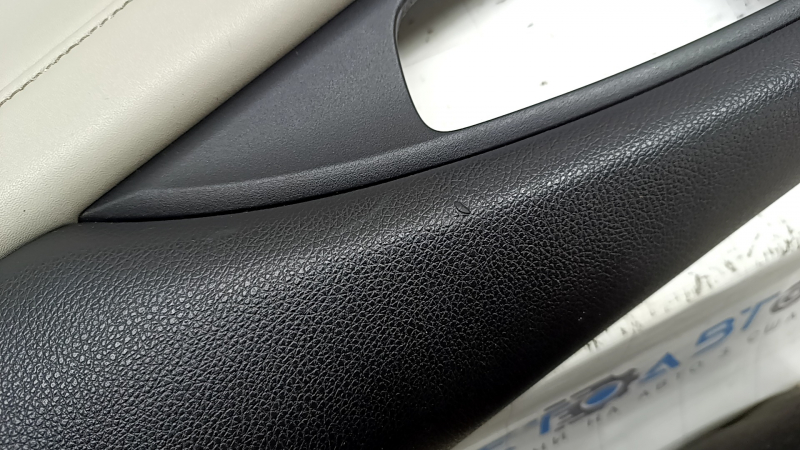 Обшивка двери карточка передняя правая Honda Insight 19-22 черная, серая вставка кожа, подлокотник кожа, с накладкой и управлением стеклоподъемника, под химчистку, тычка