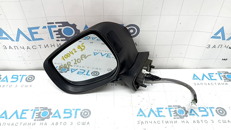 Зеркало боковое левое Subaru Forester 19-24 SK 13 пинов, BSM, подогрев, поворотник, красное, потерто