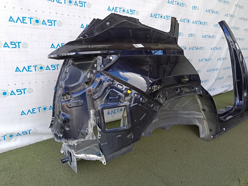 Четверть крыло задняя правая Hyundai Tucson 22-26 Korea отпилена с центральной стойкой, синяя, тычки