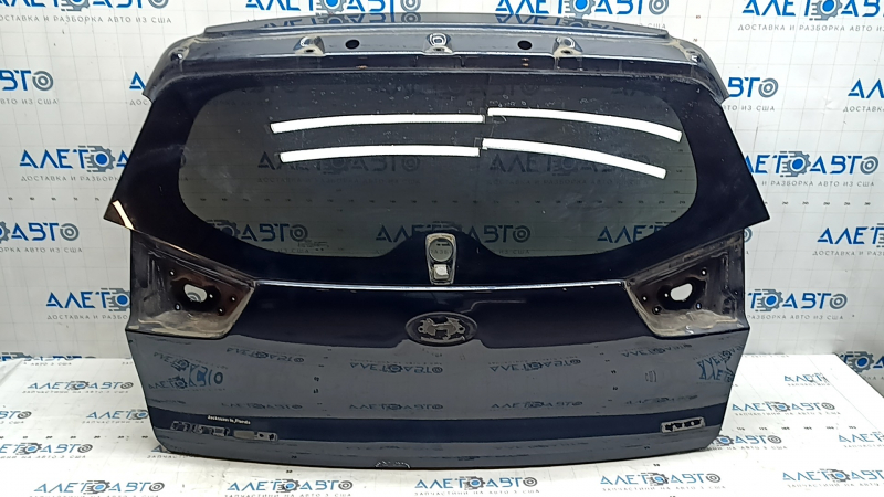 Дверь багажника голая со стеклом Kia Niro 17-19 синий B4U, сколы, царапины