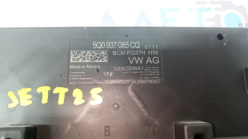 BCM BODY CONTROL MODULE VW Jetta 19-26