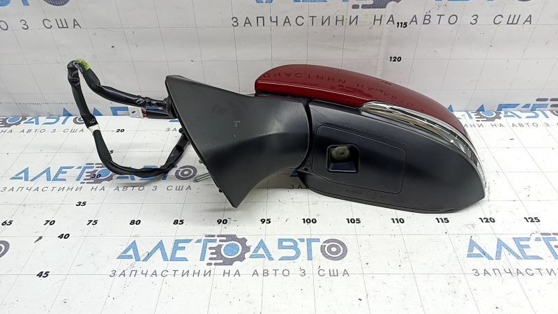 Зеркало боковое левое в сборе Toyota Highlander 20-22 12 пинов, поворотник, подсветка, подогрев, автоскладывание, BSM, красное