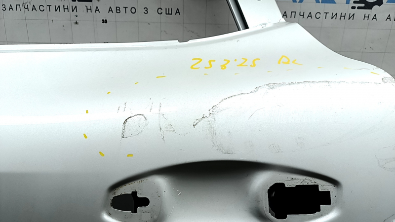 Двері голі задні ліві Nissan Murano 25-26 Platinum, білий QBE, з верхнім молдингом хром, в клеї