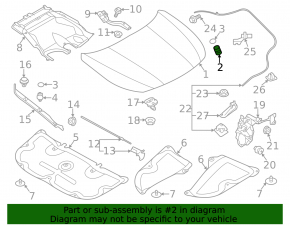 Отбойник капота левый Subaru Outback 20-24