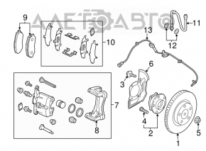 Суппорт в сборе передний левый Mazda 3 14-18 BM