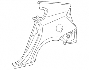 Крило заднє праве Toyota Prius 30 13-15