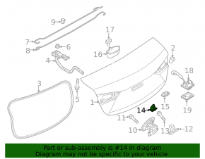 Кнопка открытия крышки багажника Mazda 3 14-18 BM