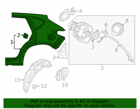 Четверть крыло задняя левая Mazda CX-50 23-26