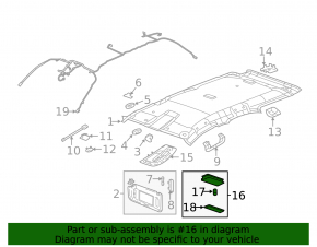 Плафон освещения задний Chevrolet Volt 11-15 светло-серый тип 2