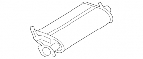 Глушник задня частина бочка Mitsubishi Galant 04-09
