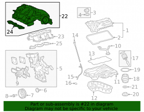 Коллектор впускной верхняя часть Lexus RX350 16-22
