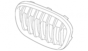 Решетка радиатора grill правая BMW X1 F48 16-19