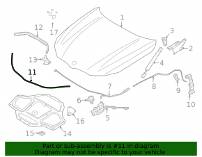 Уплотнитель капота передний BMW 7 G11 G12 16-19 на бампере