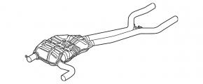 Задня частина глушник з бочкою Porsche Cayenne 958 11-16 Hybrid