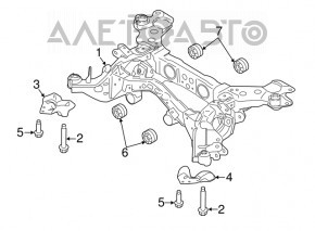 Подрамник задний Ford Edge 15-21 FWD, под замену 3 С\Б