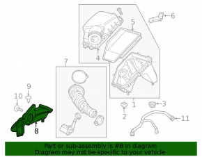 Воздухоприемник Chevrolet Malibu 19-25 1.5T, 1.8